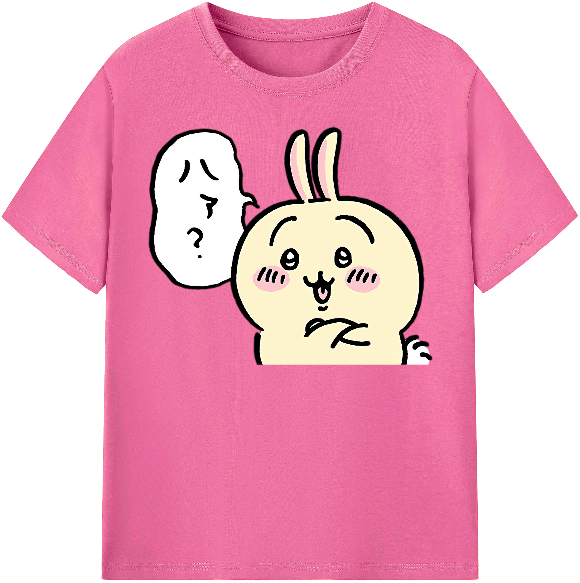 （画像用） ちいかわ うさぎ Chii-kawa usagi レディースカジュアルプリントTシャツ（綿100％）